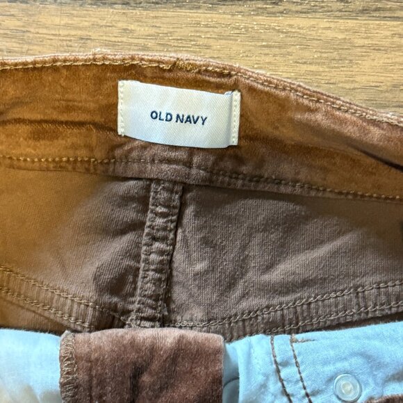 Old Navy Brown Velvet Skirt Women's Size 4 Soft Textured Fall Holiday Style - Picture 2 of 6